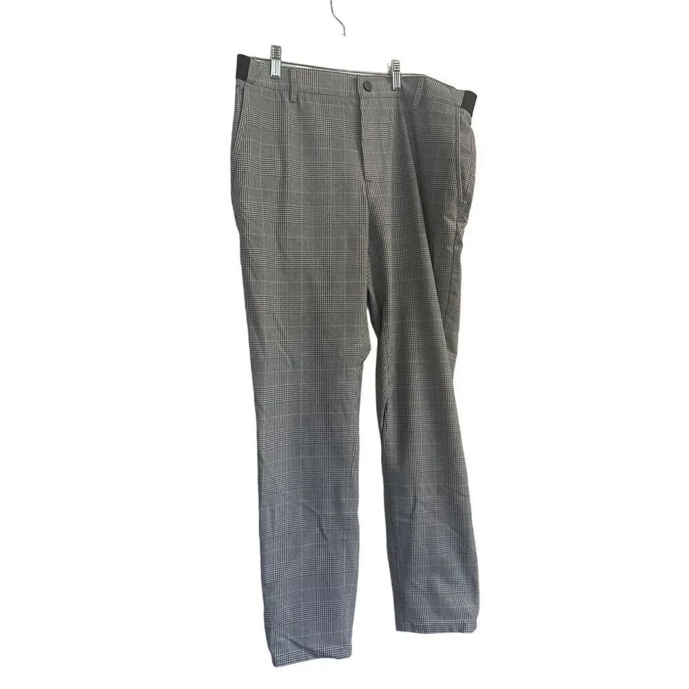 Zara Women's Gray With Belt Loop Side Pockets Plaid Wool Pants Size Large